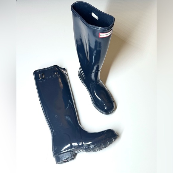 Hunter Women's Original Classic Tall Rain Boots - Rubber Glossed Size- 6 - Picture 1 of 12
